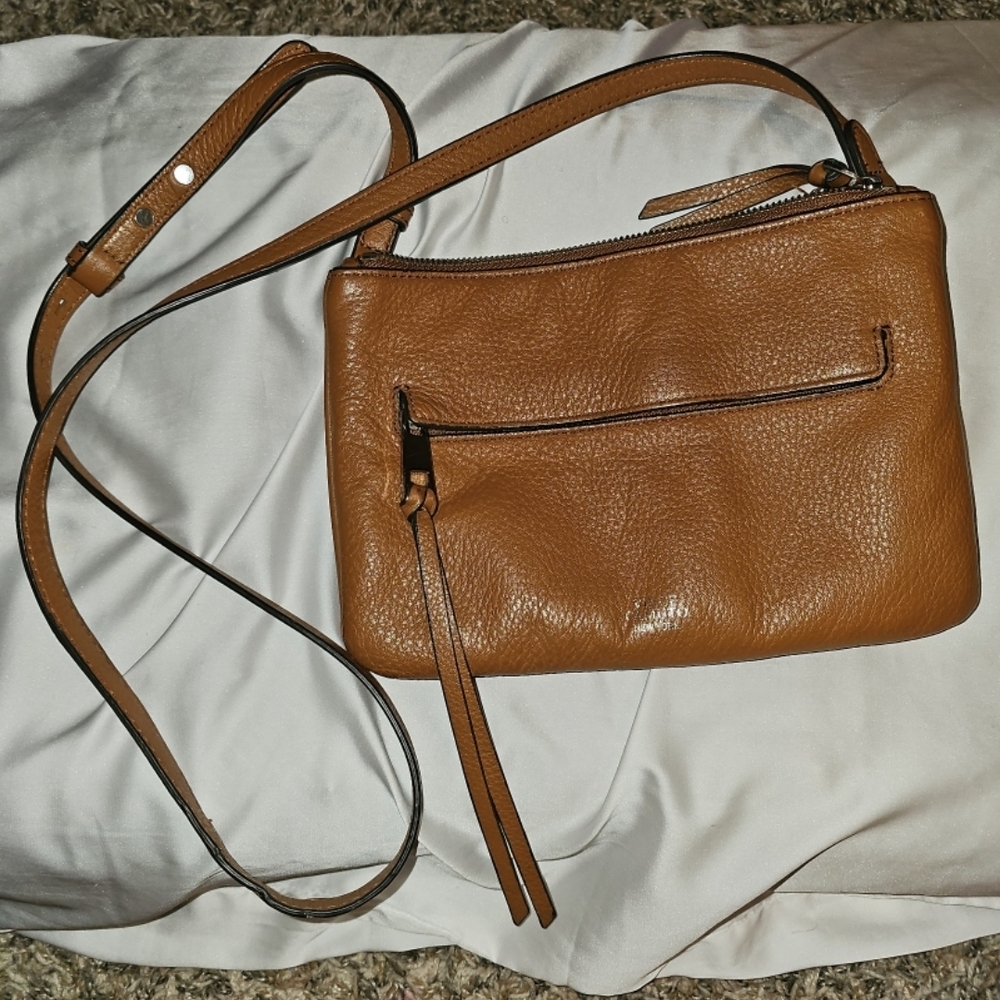 Tan Leather Crossbody Bag